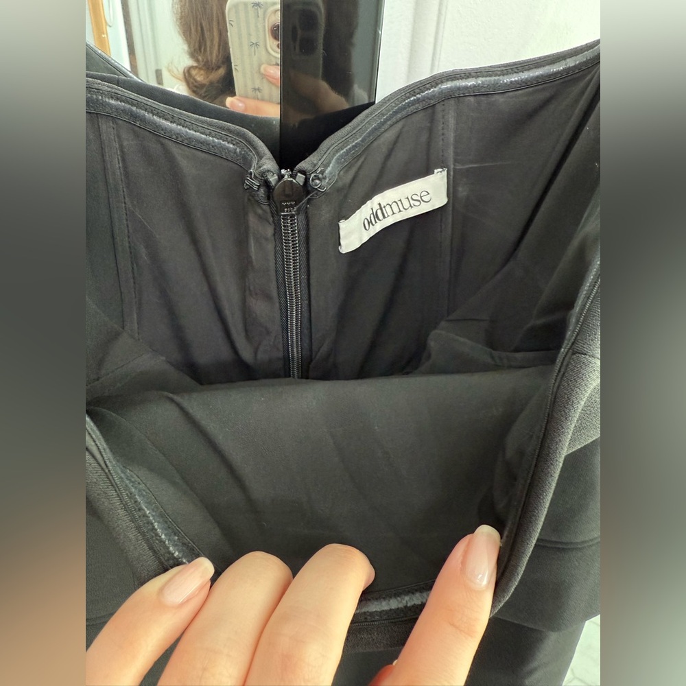 Odd muse Black Strapless Dress size large - Picture 6 of 9